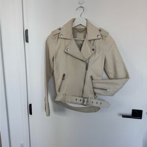 Diesel Vintage Cream Moto Biker Jacket